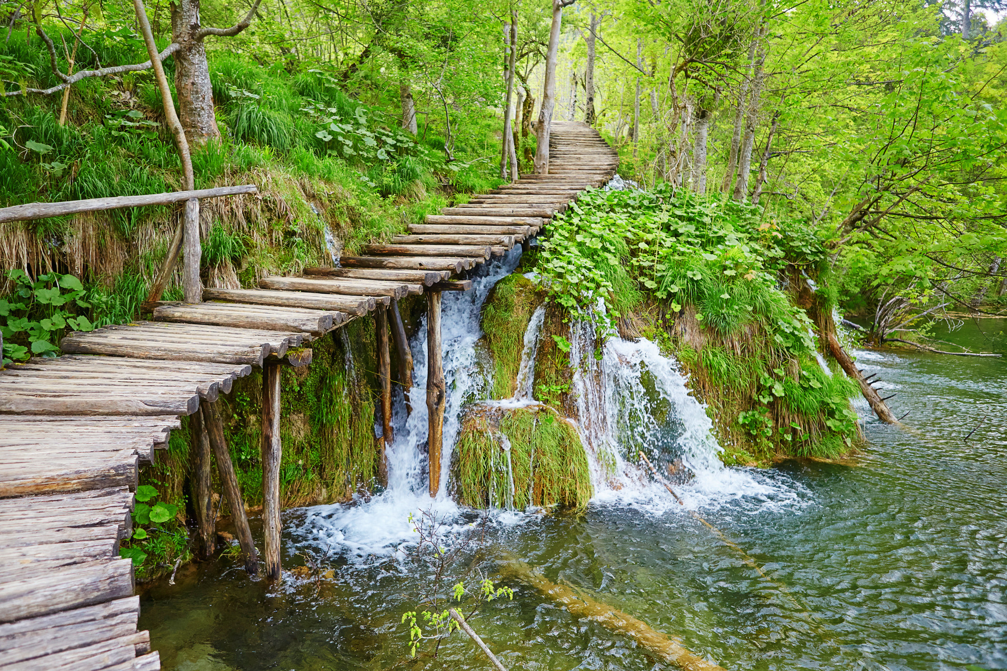 Cascades in Plitvice lakes national park